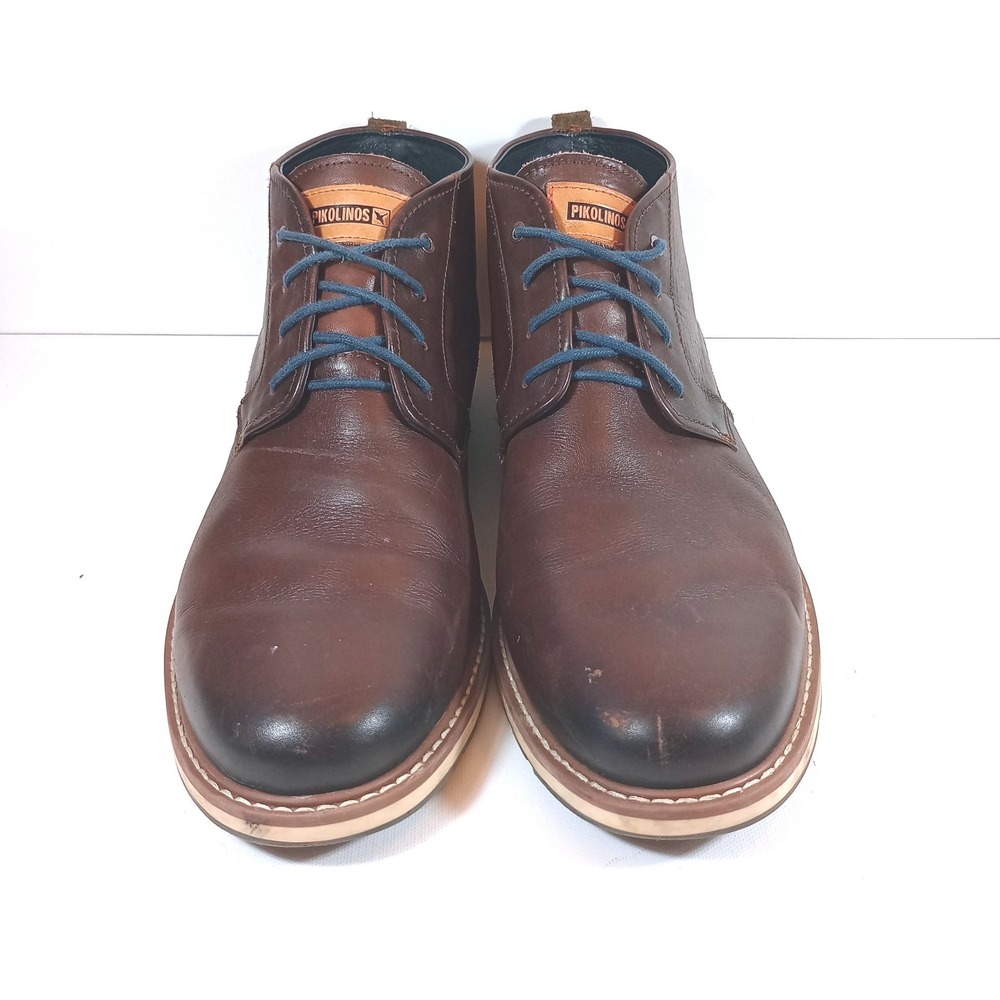 Pikolinos Chukka Boots Mens 46 Brown Good Leather Lace Up Ankle Boots